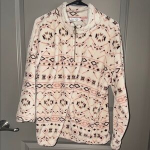 Emily Daniels Geometric Fleece Pullover